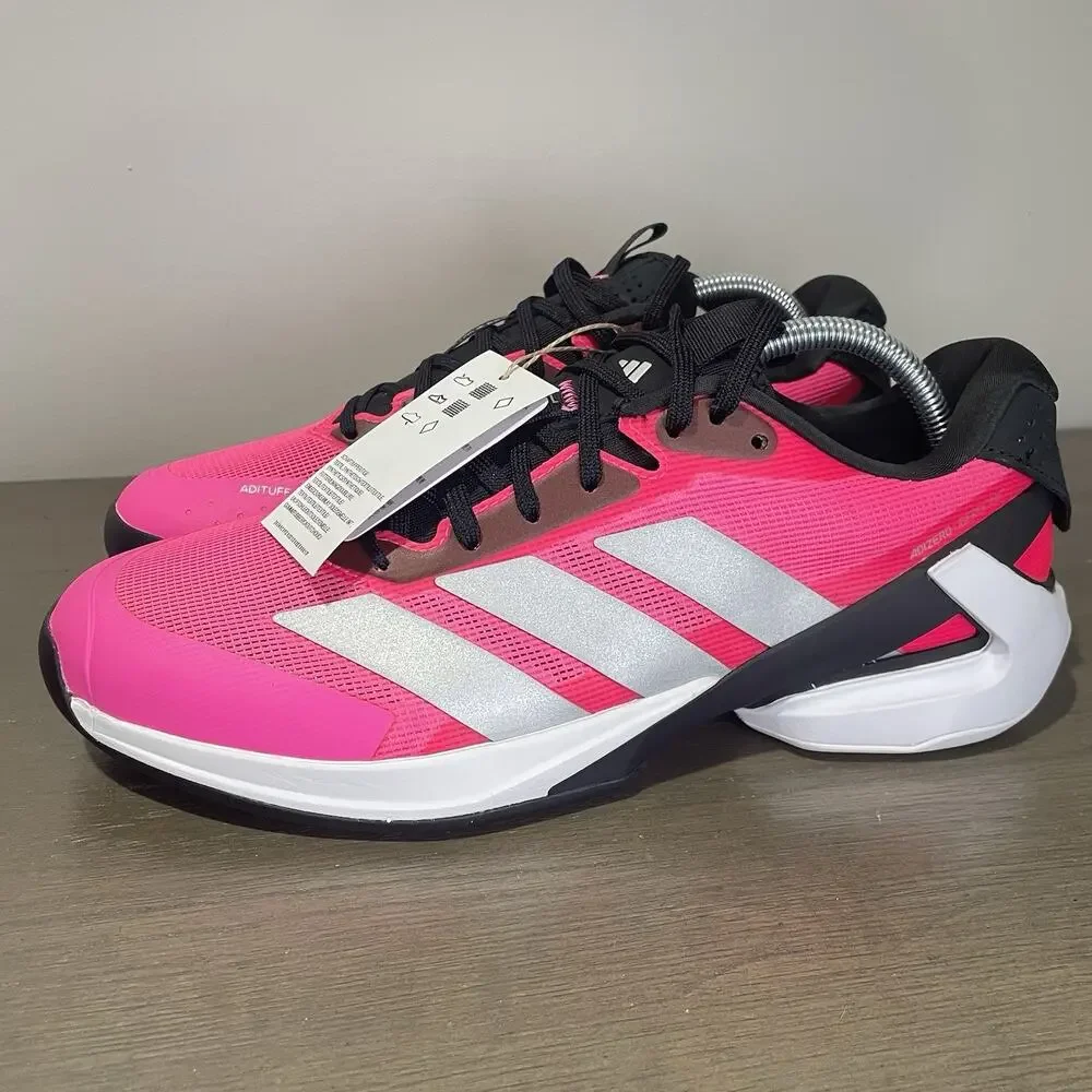 Adidas Mens Size 9.5 Tennis Shoes NEW Adizero Ubersonic 5 JQ2901 Pink Black